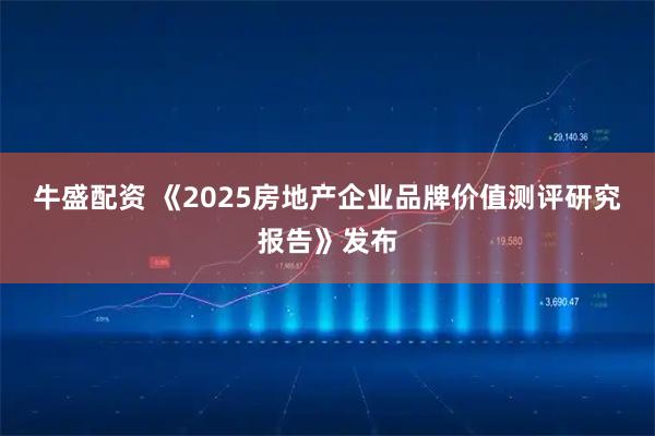 牛盛配资 《2025房地产企业品牌价值测评研究报告》发布